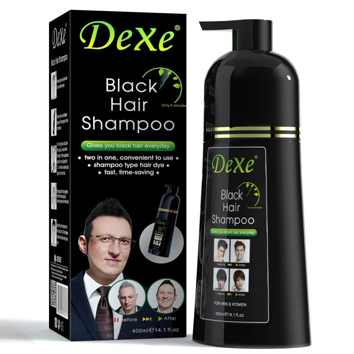 Dexe Hair Color Black Shampoo 400ML