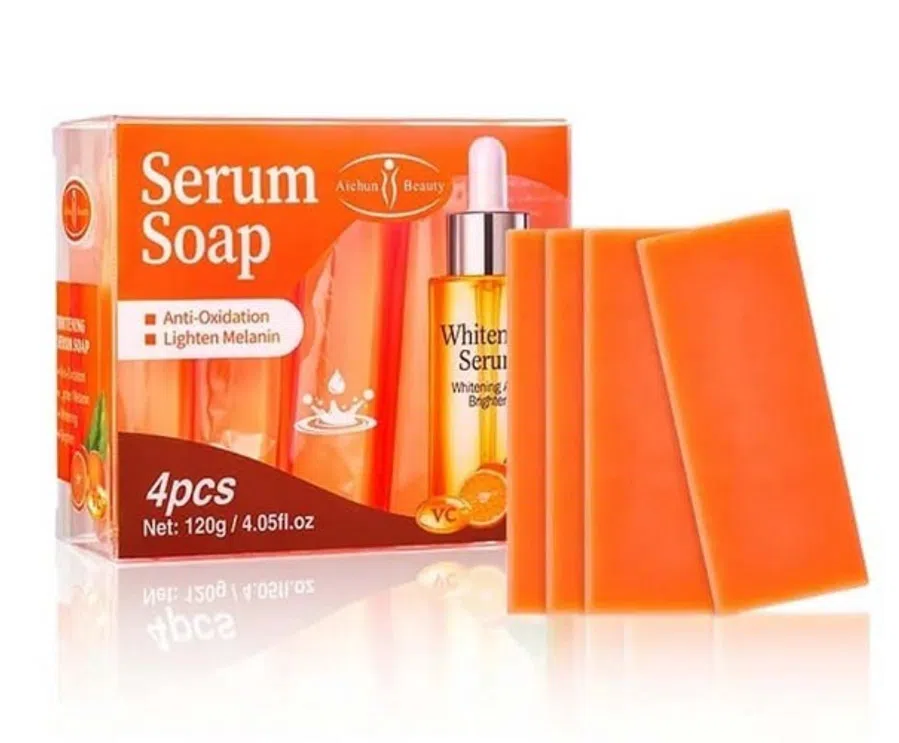 Aichun Beauty 4pcs Vitamin C Soap Skin Wightening & Brightening Bath Bleaching Body Face Soap 120g